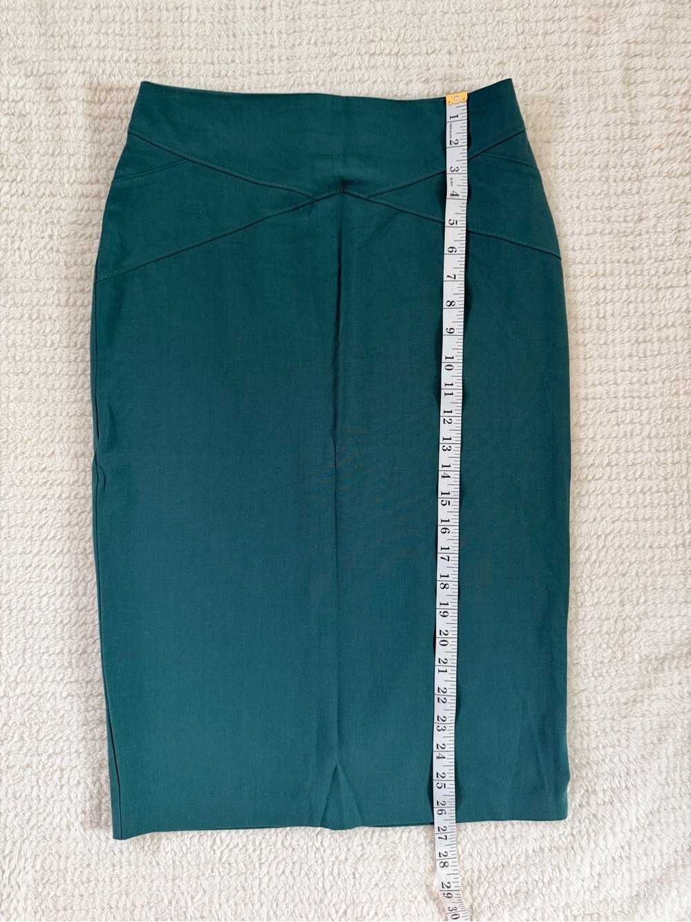 High-Waist Teal Pencil Skirt for Women